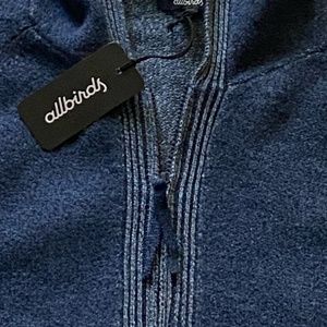 Allbirds zipup hoodie hooded 100% Merino Wool sweater  L